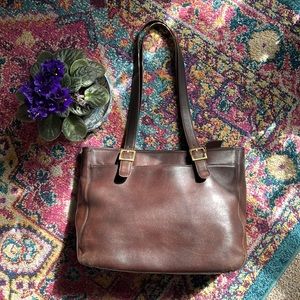 Large legacy leather coach tote